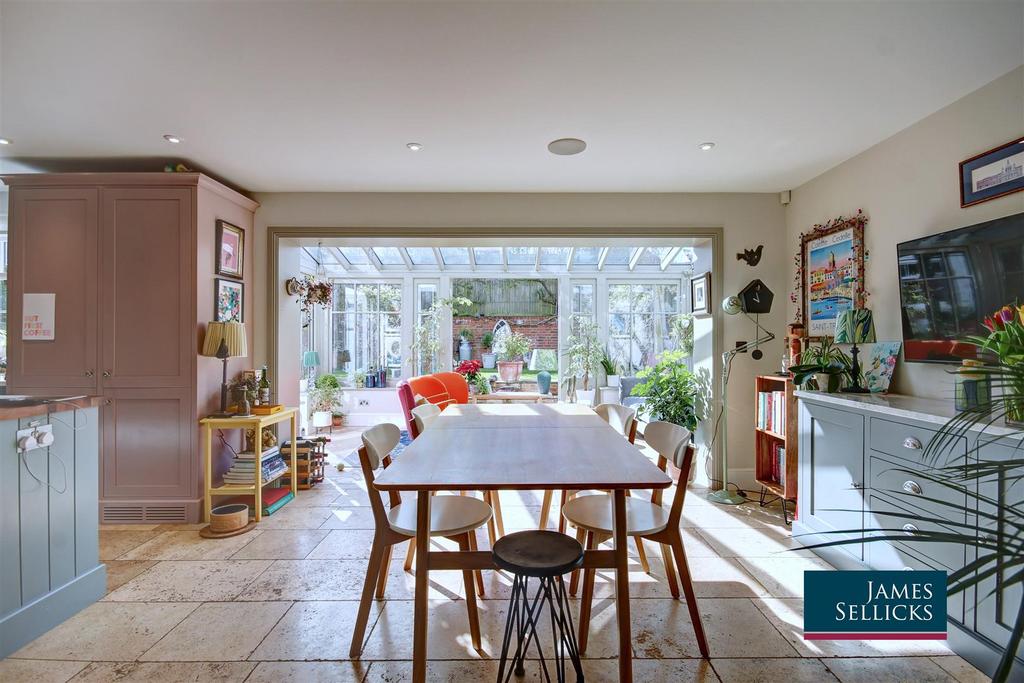 Open plan living kitchen - orangery view