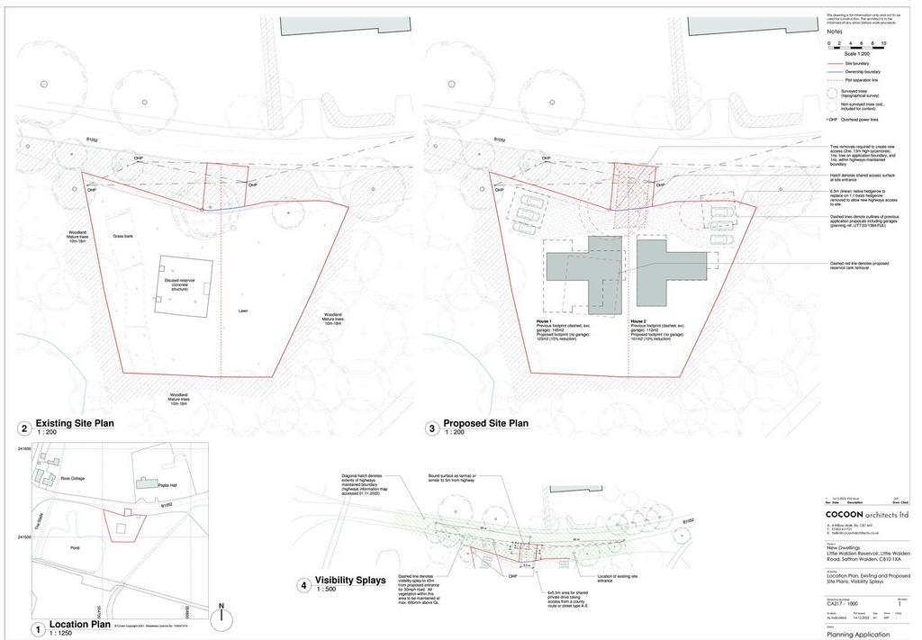 Location plan  existing and proposed site plans  v