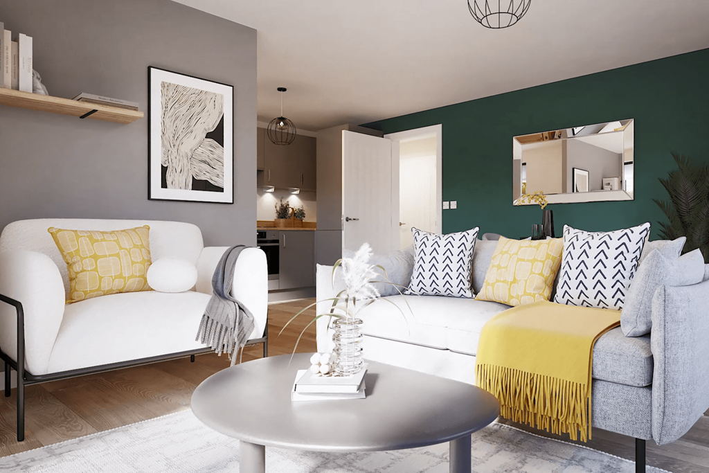 The lounge floods plenty of natural light with...