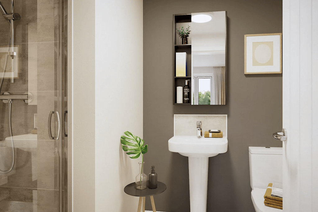 With ensuite shower room