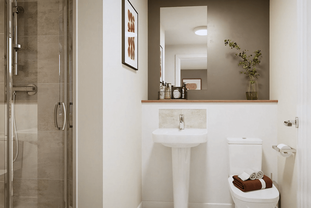 Bedroom one boasts an ensuite