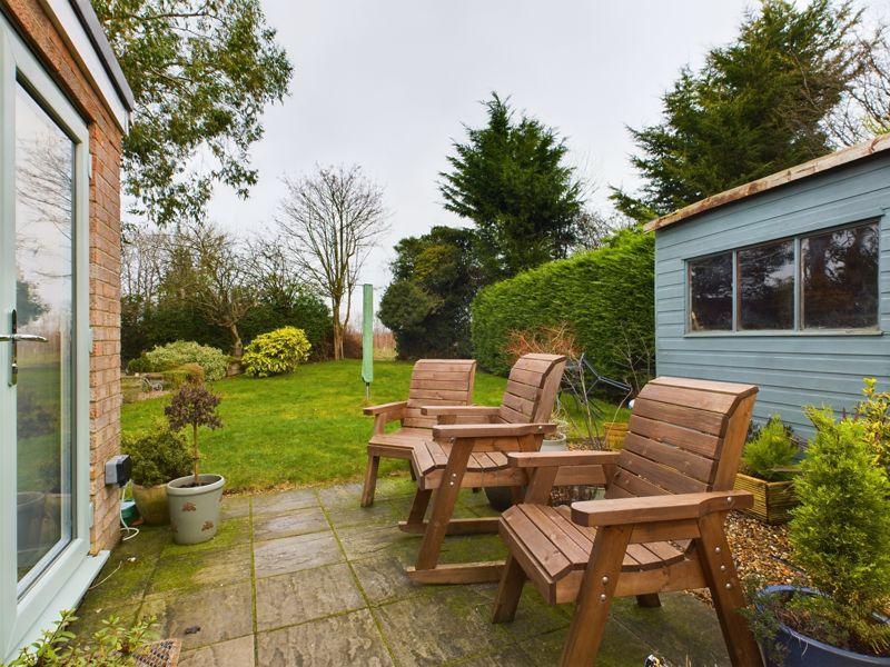 Paved seating area