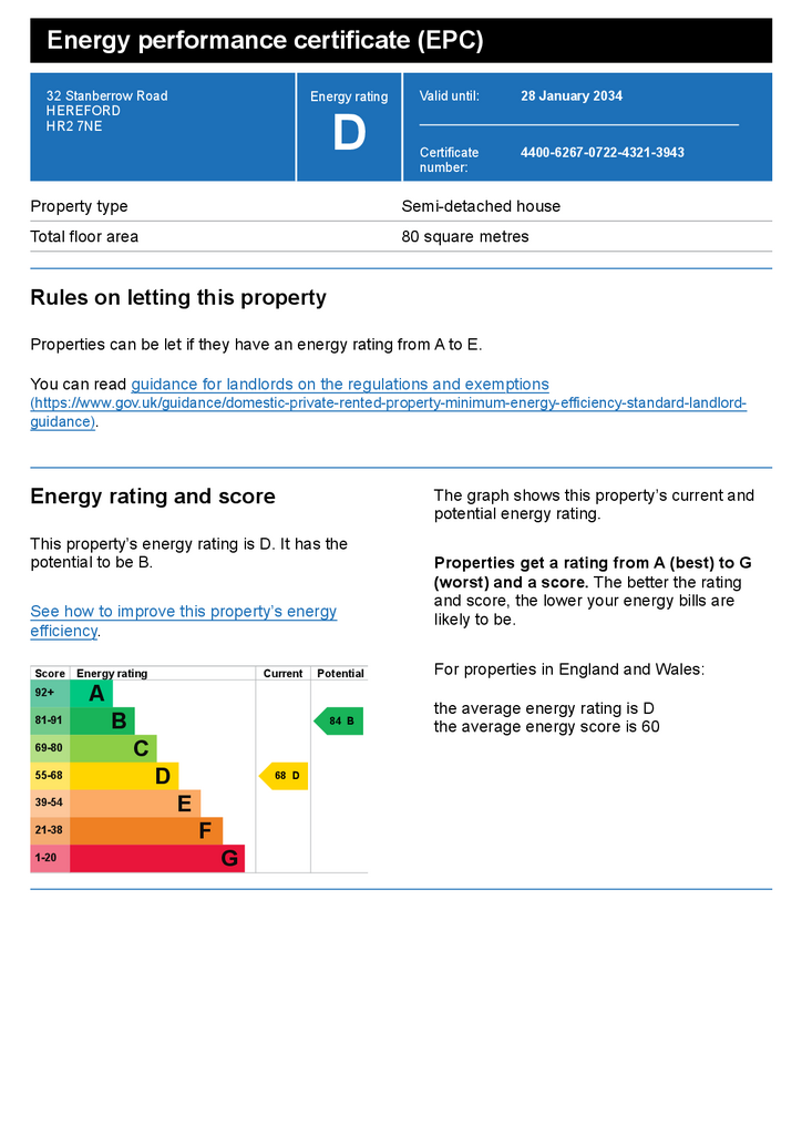 32 stanberrow road epc