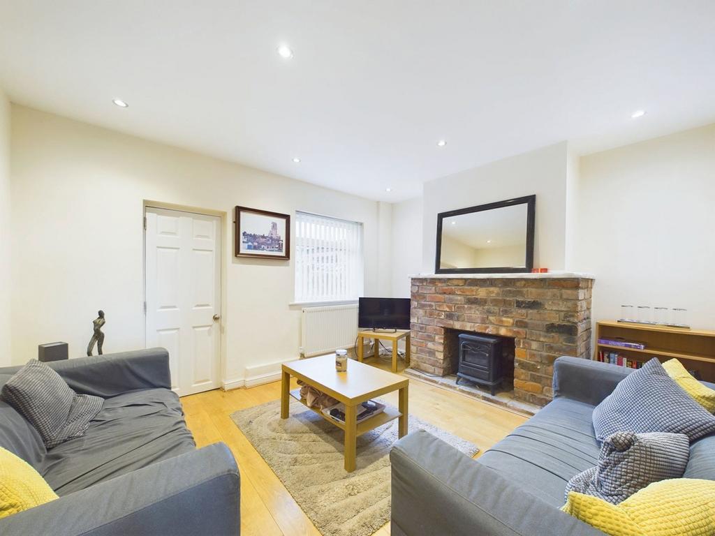 Living room, fireplace