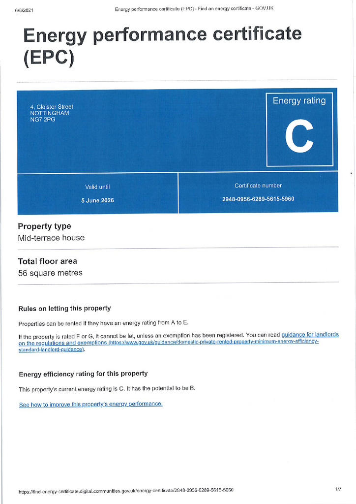EPC Certificate