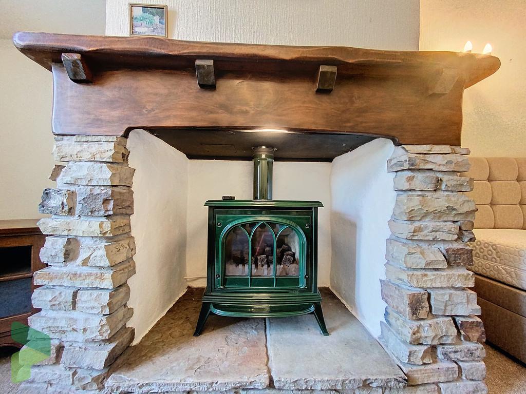 Living room fireplace