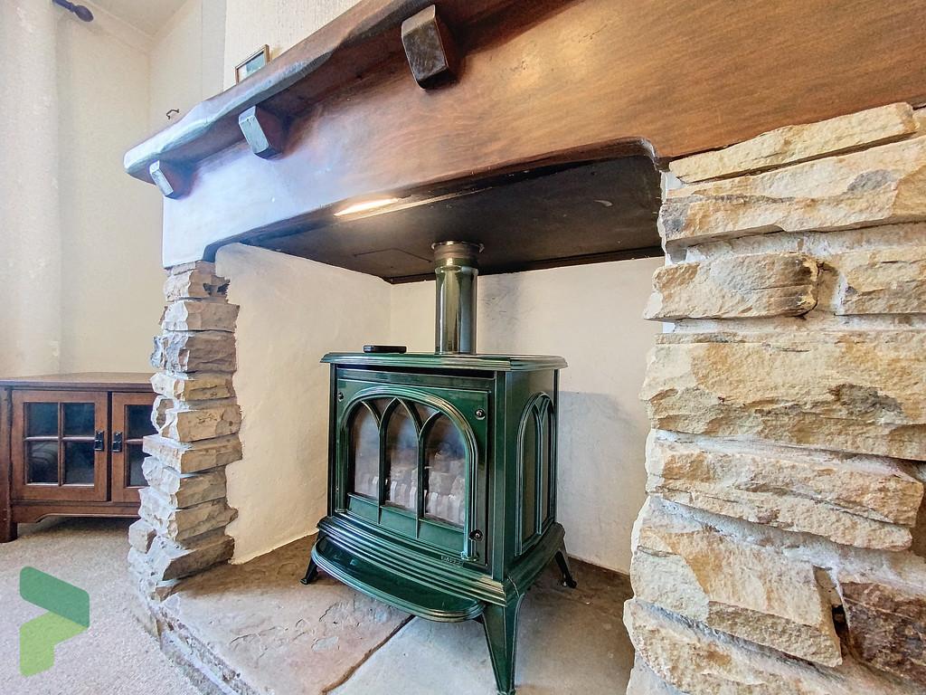 Living room fireplace