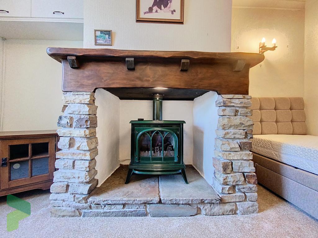 Living room fireplace