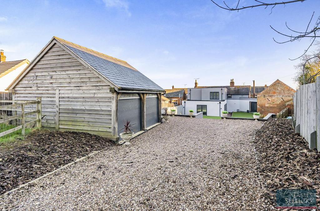 Double oak framed garage