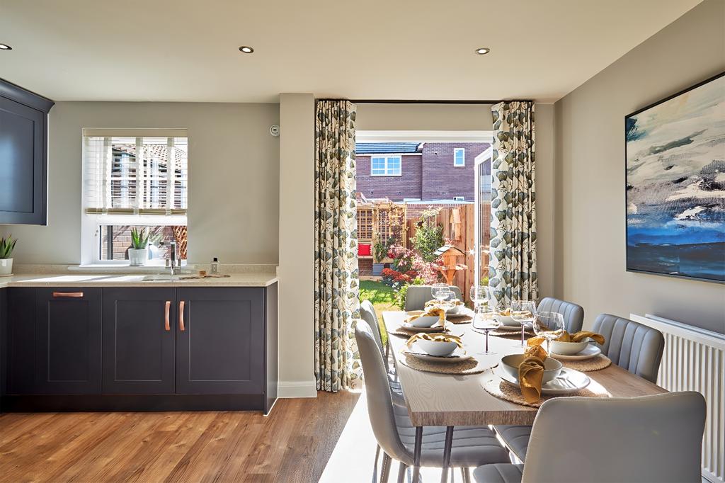 Open plan kitchen in the Maidstone 3 bedroom home