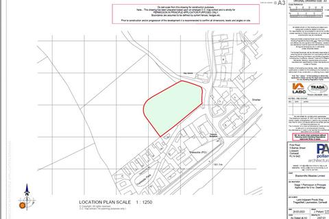 Plot for sale, Tregadillett, Cornwall PL15