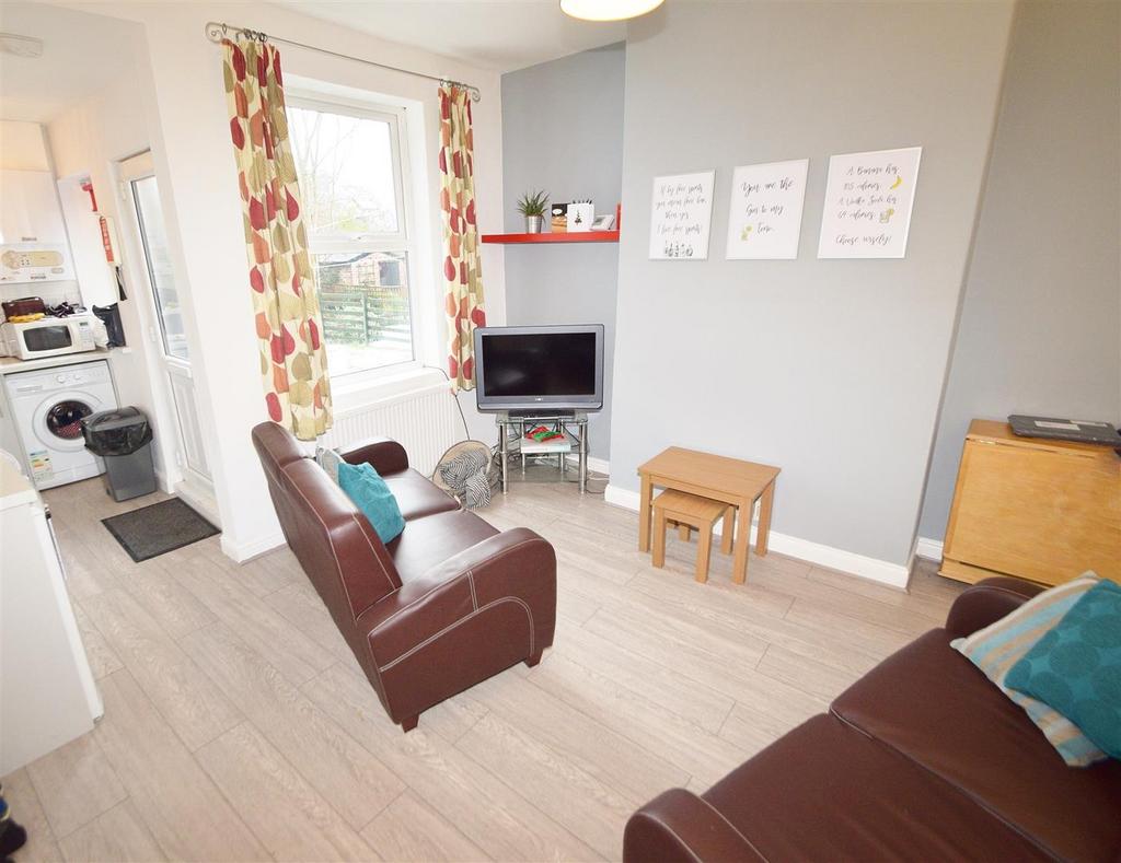 Living room through to kitchen