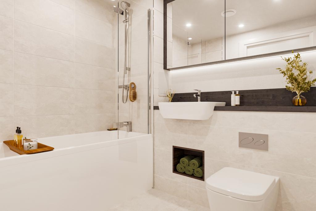 Bathroom - Brookside Apartments (Plot 109)