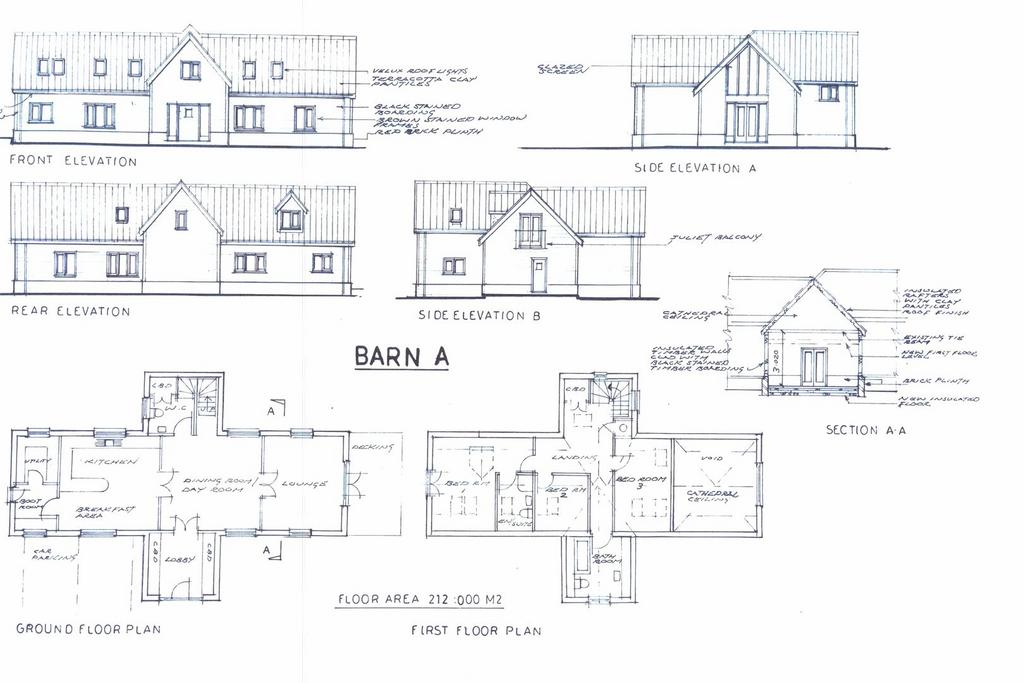 Proposed floor plan  elevations and section 135278