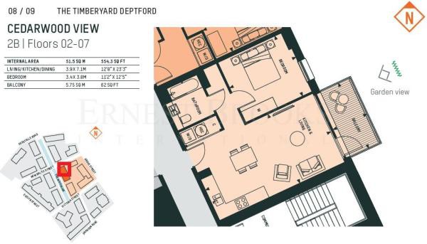 1 bedroom apartment for sale - Floor Plan