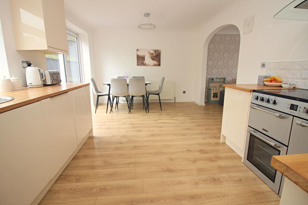 Kitchen open to Dining Area