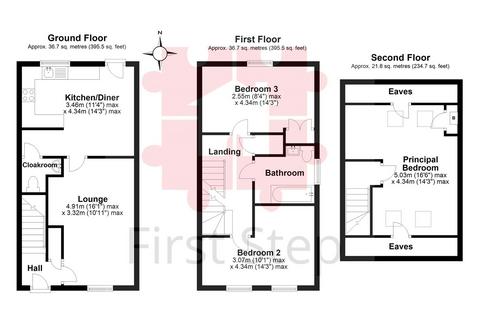 3 bedroom end of terrace house for sale, Kipling Crescent, Fairfield, SG5 4GY