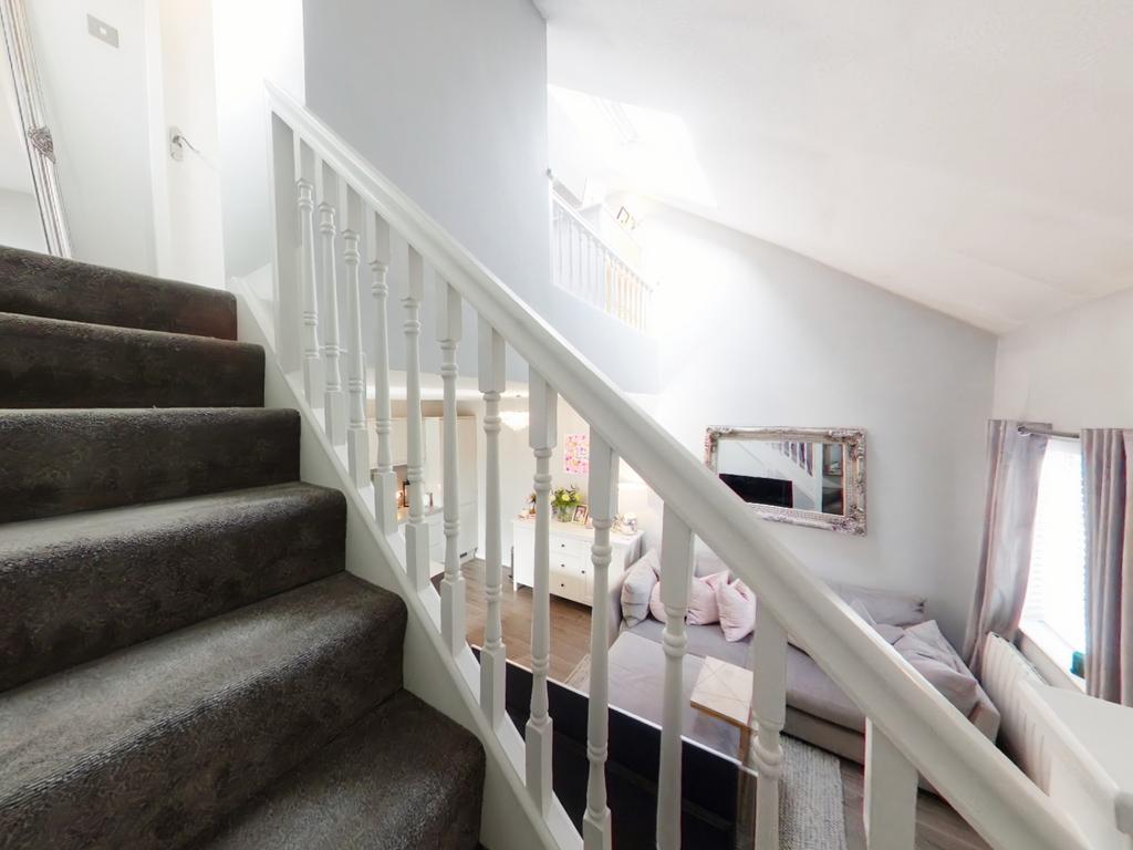 Stairs looking to living room