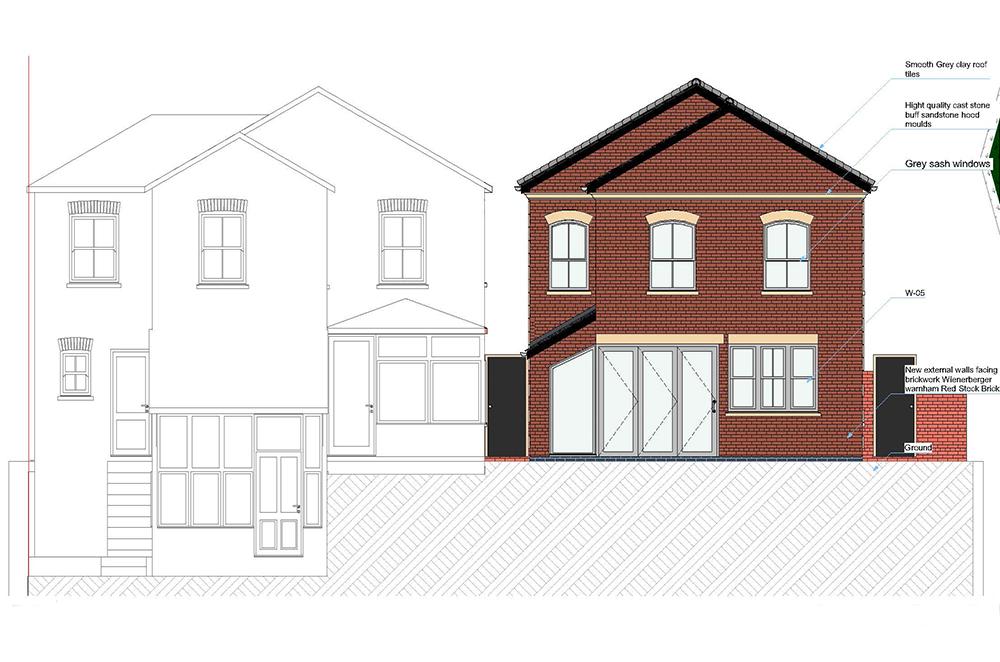 Rear Elevation - Drawing