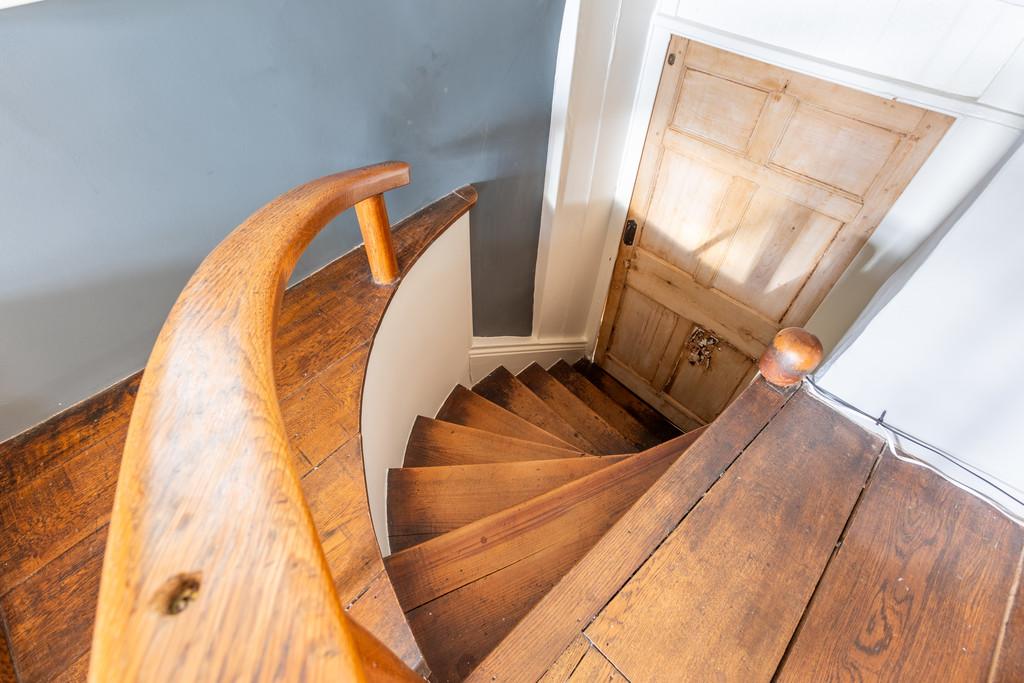 Stairs to Breakfast Kitchen