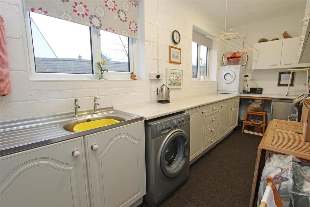 Garage and utility room