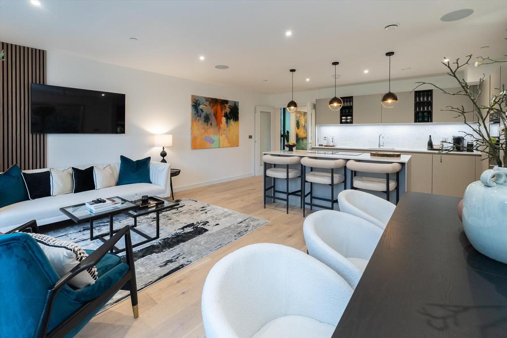 Open-plan living area, open plan living