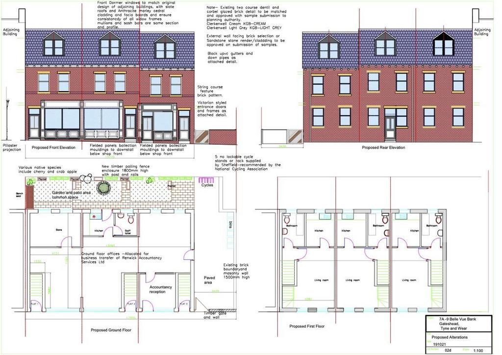 02 D Proposed plans and elev 7-9 BELLEVUE BANK NE96