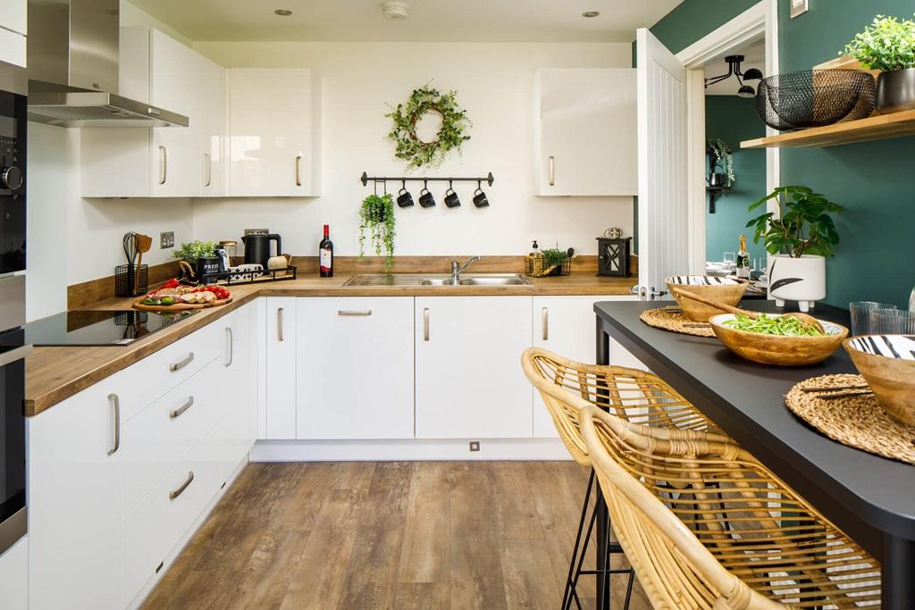 Two sided kitchen with lots of storage space