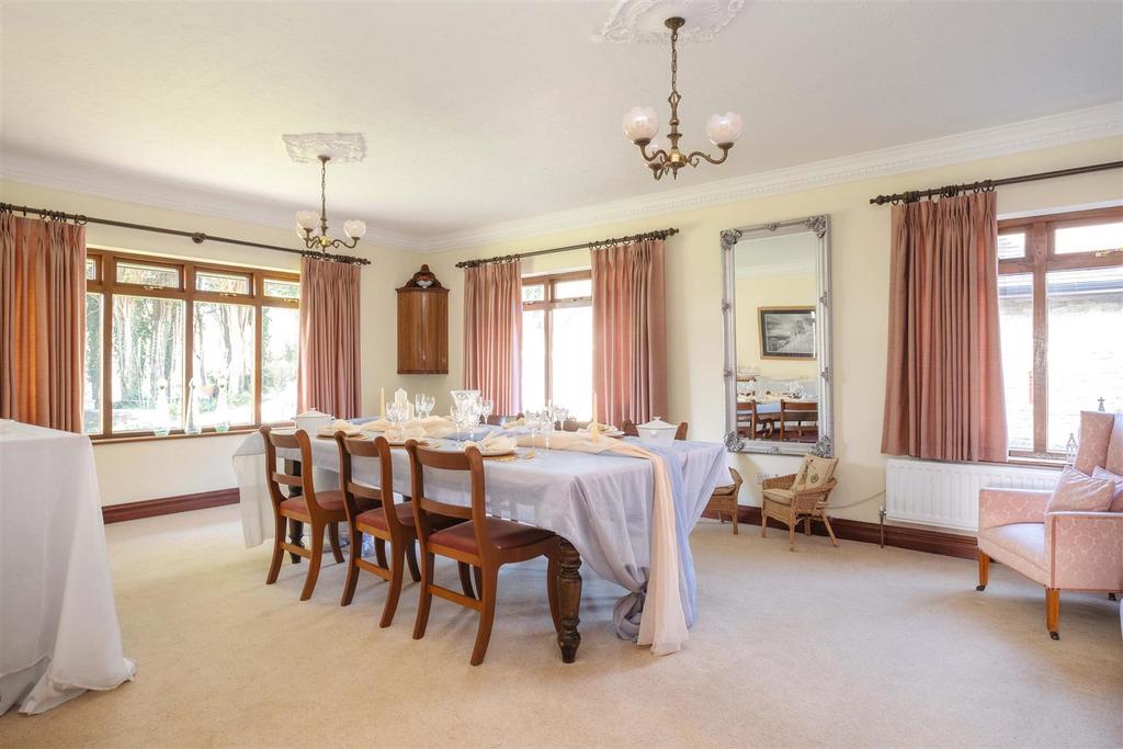 A large formal dining room