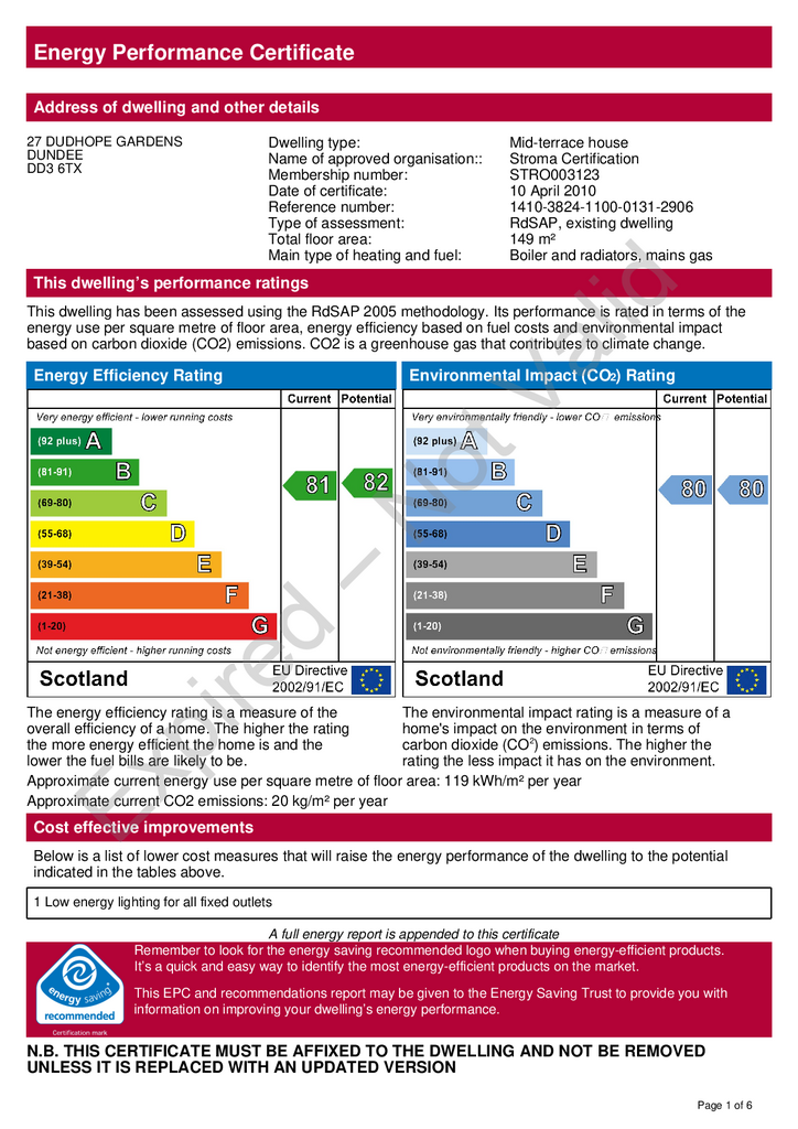 EPC Certificate
