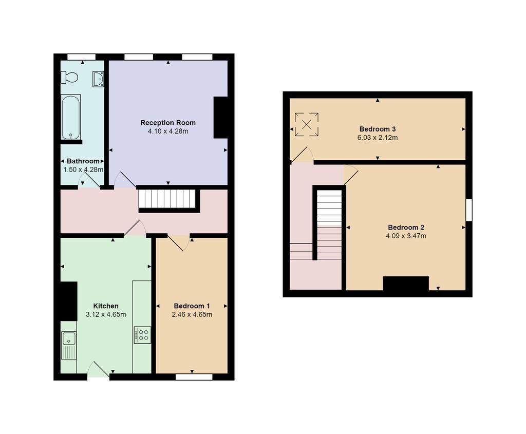 2 D Floorplan - flat above