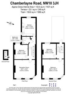 3 bedroom flat for sale, Chamberlayne Road, Kensal Rise, London, NW10