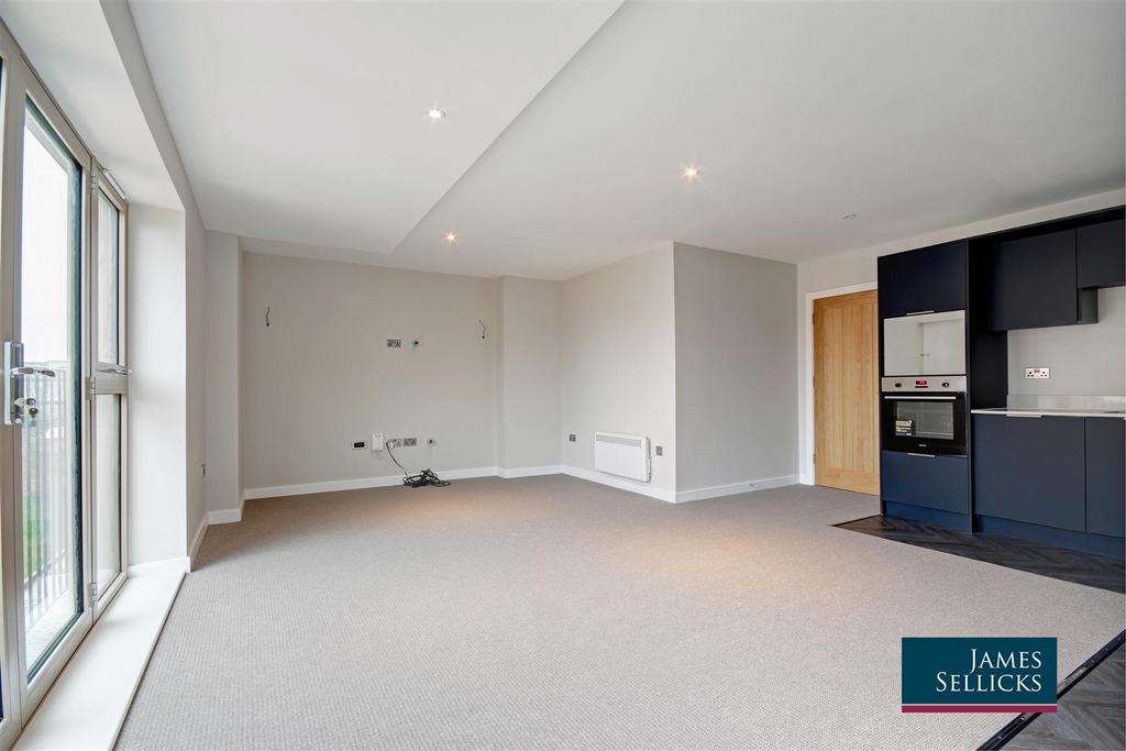 Open plan living room, dining room, kitchen