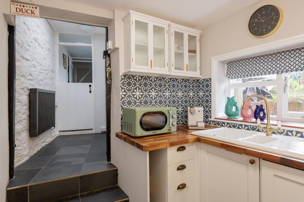 Kitchen and Hallway  Crooks Cottage, Dittisham