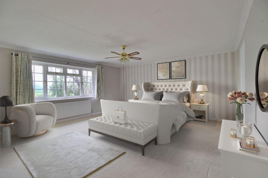 Master bedroom with dressing room and wardrobes