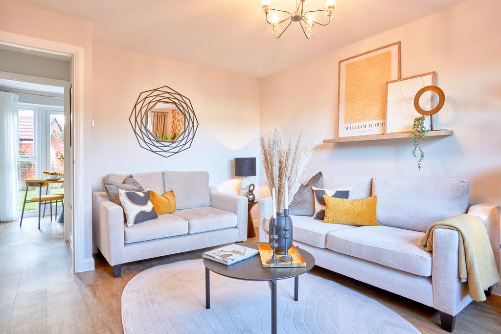 Spacious lounge in the Roseberry 2 bedroom home
