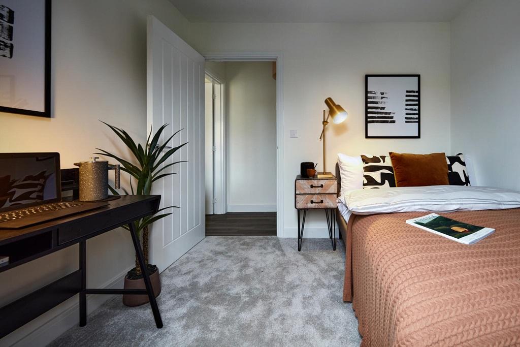 An example of an apartment bedroom