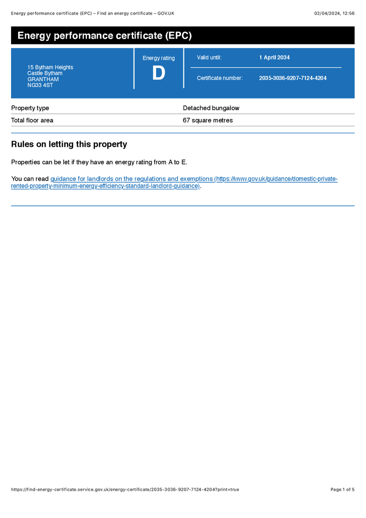 EPC Certificate