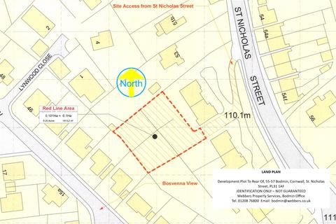 Plot for sale, Bodmin, Cornwall,, St. Nicholas Street, PL31