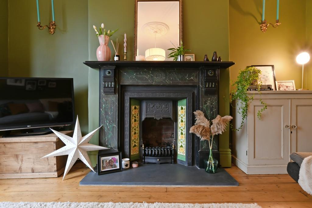 Lounge fireplace