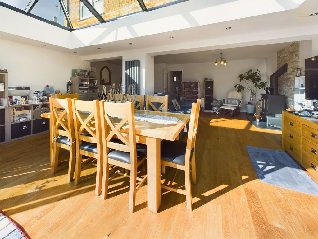 Open plan living and dining space