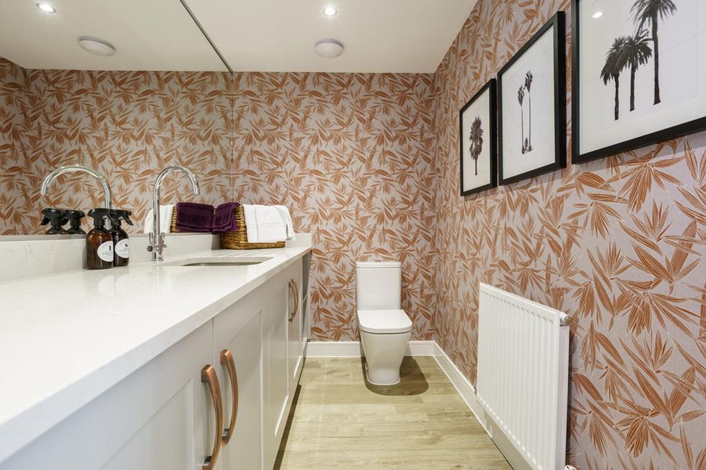 Combined downstairs toilet and utility for laundry