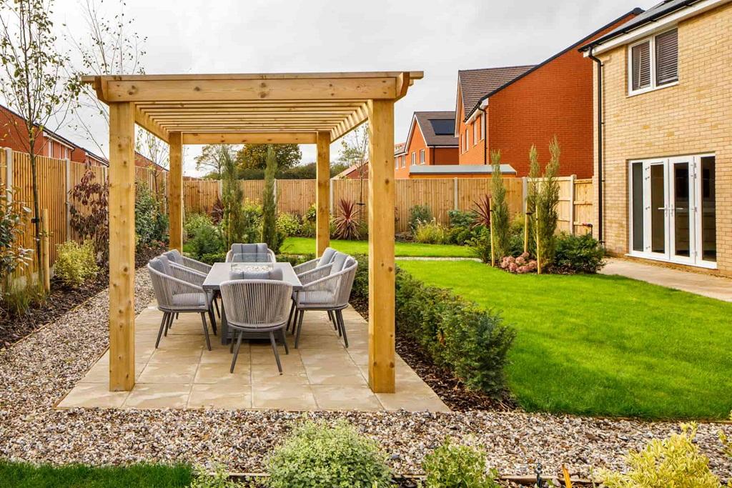 You can landscape your garden to a style that...