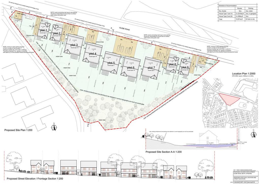 01 - Beith - Proposed Site Plan, Location and Sect
