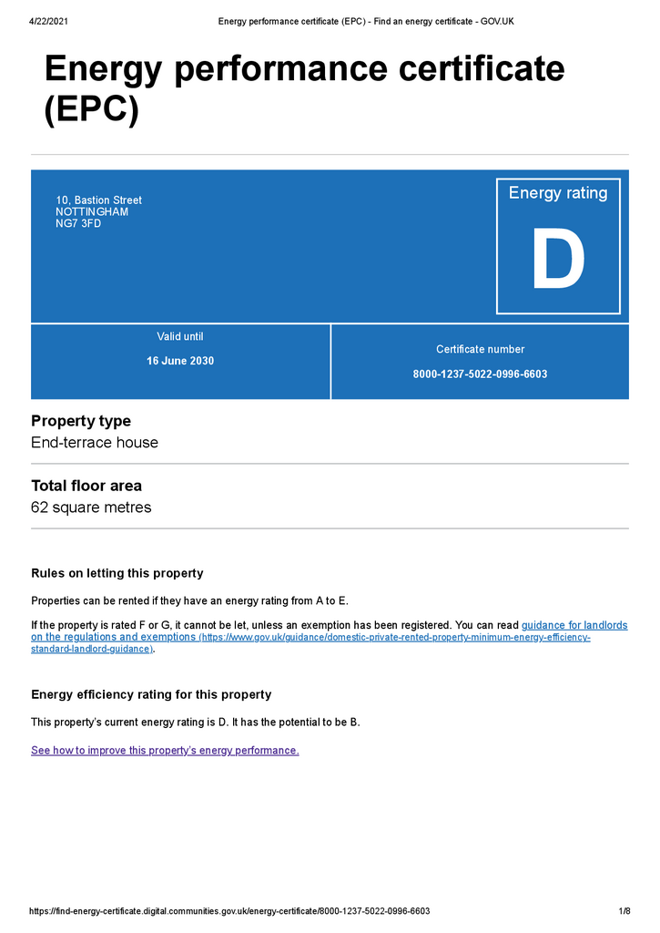 EPC (Contains public sector information licensed under the Open Government Licence v3.0.)