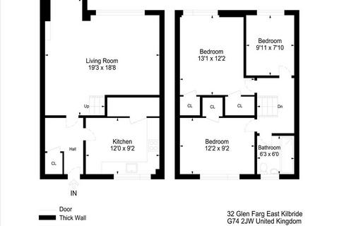 3 bedroom terraced house for sale, Glen Farg, St Leonards, EAST KILBRIDE