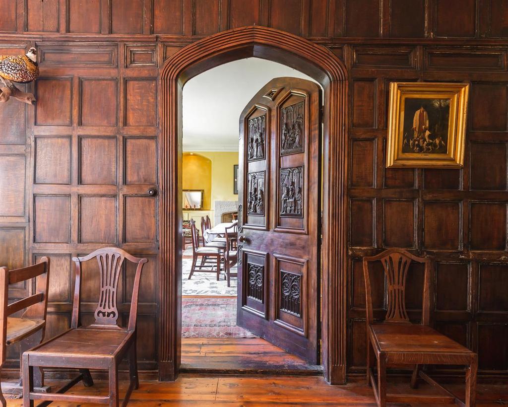 Carved Dining Room Door