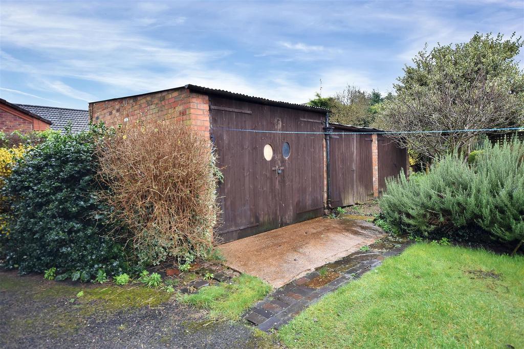Range of brick built garages