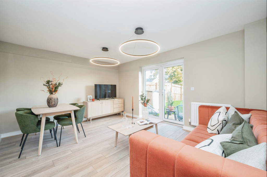 3 Bed show home living room at Broadland Fields