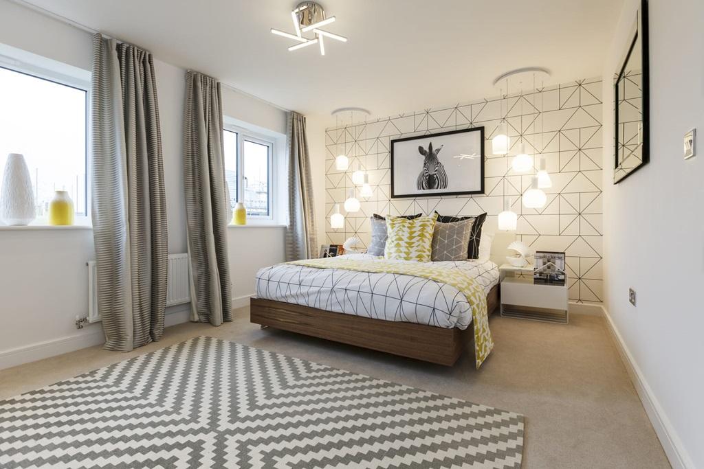 Large guest bedroom overlooks the garden and...